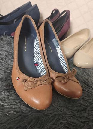 Tommy hilfiger uk-frof 37p кожаные туфли на каблуке
