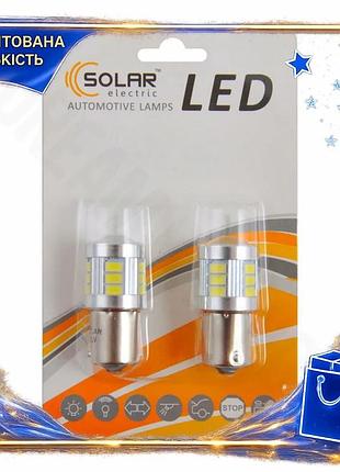 Dm автолампа solar led специфікація 2.2 12/24v ba15s 120lm біла для автомобілів світлодіодна лампа 2 ш spe|lz