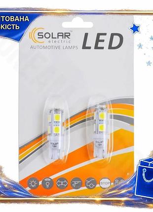 Dm автолампа solar led спецификация 2.2 t10 12v 9smd белая 2 шт светодиоды для освещения автомобиля за spe|lz