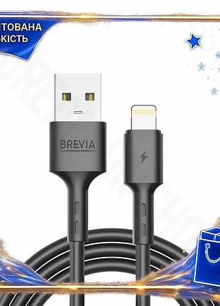 Dm кабель brevia usb специфікація 2.2 to lightning 2,4а 1м чорний зарядний шнур для iphone ipad кабель spe|lz