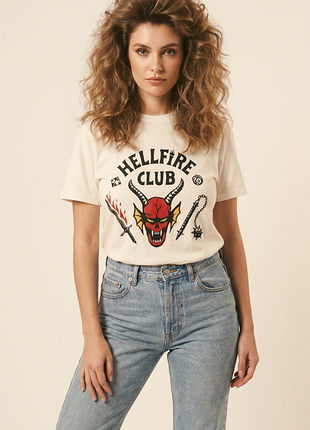 Футболка 87flix stranger things hellfire club странные чудеса