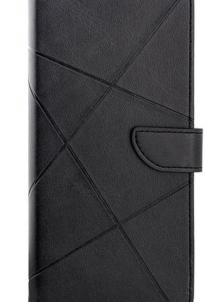 Чехол книжка business leather claps для xiaomi redmi 13x на магните с подставкой черный