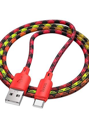 Кабель для зарядки hoco x116 usb-a/type-c 3a 1 метр червоний