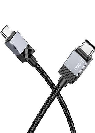 Кабель hoco x110 honorific usb-c – usb-c, 1м, для зарядки і передачі даних, чорний