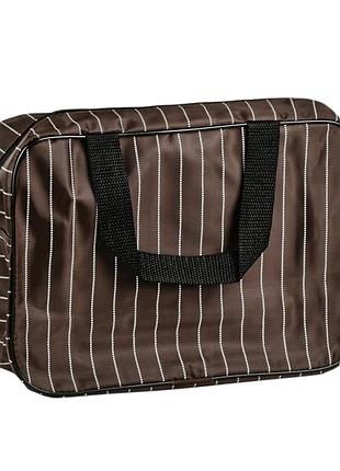 Косметичка для косметики и гигиенических средств stenson stripes 26×18×9.5 см коричневый (r33394)