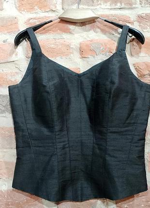 Вінтажний шовковий корсетний  топ