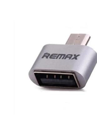 Перехідник remax micro usb otg ra-otg 5v 2.1a silver