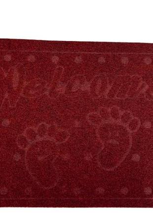 Килимок придверний stenson welcome n01580 38×58 см бордовий