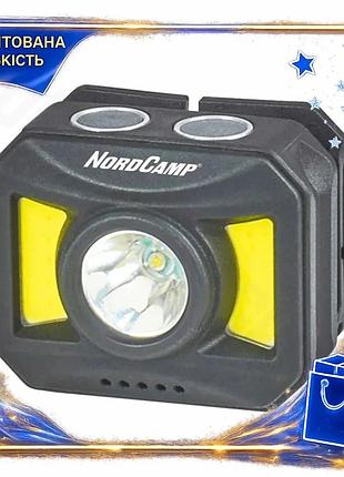 Dm ліхтар налобний nord специфікація 2.2 camp 150+140lm 3w cob для туризму та активного відпочинку сві spe|lz