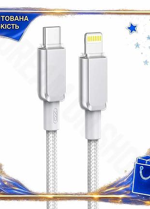 Dm кабель для быстрой спецификация 2.2 зарядки type-c to lightning 1м белый xo pvc shiny colorful заря spe|lz