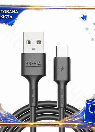 Dm кабель usb type-c специфікація 2.2 brevia 1м 2,4а чорний для заряджання та передачі даних провід дл spe|lz