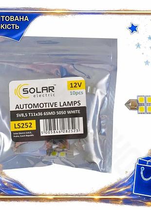 Dm автолампа led 12v специфікація 2.2 sv8.5 t11x36 6smd біла для автомобіля заміна освітлення світлоді spe|lz