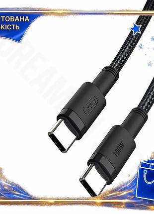 Dm кабель type-c to специфікація 2.2 type-c 100w 1,5м xo чорний для швидкого заряджання та передачі да spe|lz