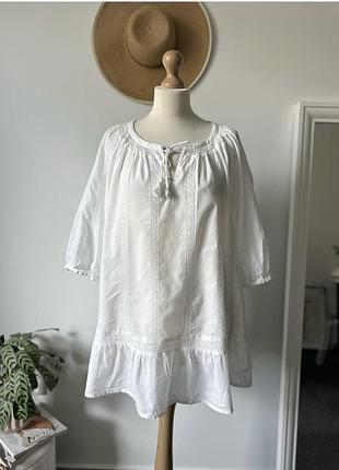 Біла легка блуза/ туніка the garden collection від h&m