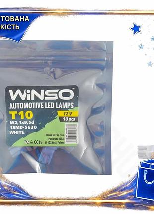 Dm автолампа winso led спецификация 2.2 12v t10 белая 10шт светодиодные лампочки для авто габаритные п spe|lz