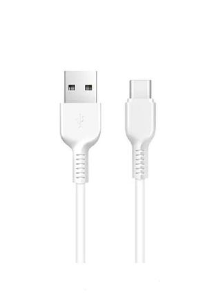 Кабель hoco type-c usb x13 1m 2.4a white