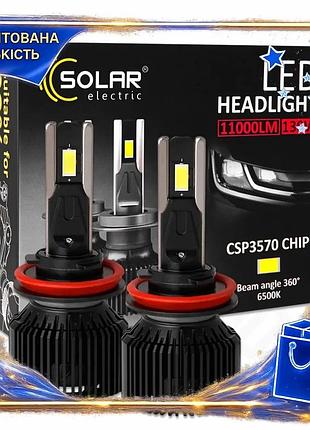 Dm автолампа solar led спецификация 2.2 h8-h11-h16 12/24v 130w 11000lm холодный белый светодиодные лам spe|lz