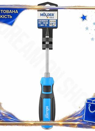 Dm викрутка molder ударна специфікація 2.2 хрестова ph2 100мм для закручування саморізів та гвинтів із spe|lz