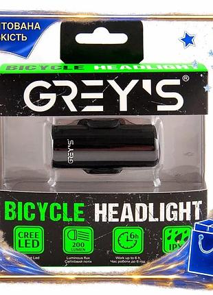 Dm фонарик на велосипед спецификация 2.2 grey's led 200lm с аккумулятором 700mah для освещения дороги spe|lz