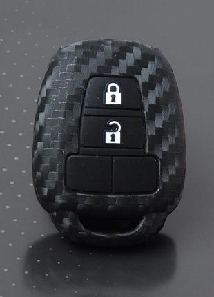 Чохол на пульт сигналізації силіконовий toyota zb wc carbon 979 (4 037)