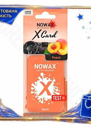 Dm ароматизатор nowax x специфікація 2.2 card peach фруктовий для автомобіля та будинку spe|lz