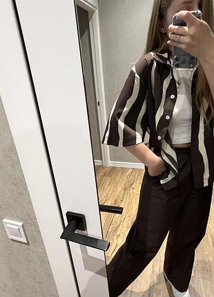 Нова стильна віскозна сорочка з коротким рукавом m&s, xs-s