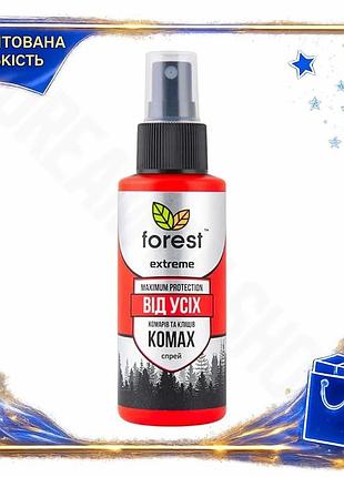 Dm спрей-репелент forest extreme специфікація 2.2 90мл захист від комах кліщів для одягу та шкіри spe|lz