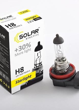 Лампа 12v h8 35w + 30% starlight "solar"(1208) (1шт)