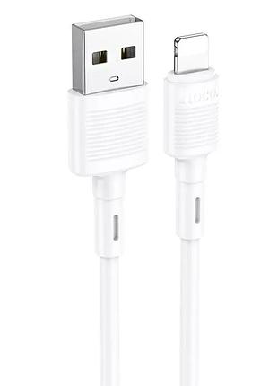 Кабель hoco lightning victory charging data cable x83 |1m, 2.4a| white