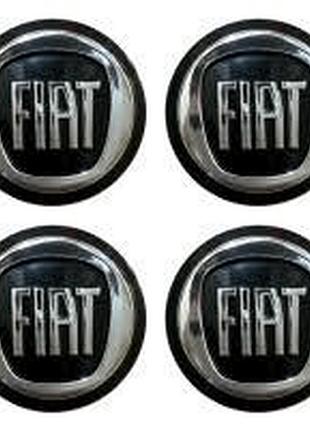 Наклейка на ковпаки fiat (60мм) чорна (4шт)