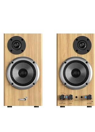 Колонки genius sp-hf520bt 20 вт 2.0 дерев’яний корпус світле дерево