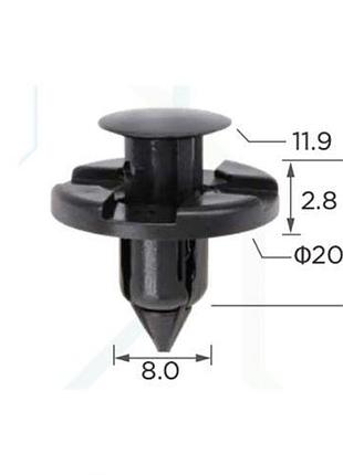 Фіксатор c0088 натискний/розпірний (oem mr328954, 91545se000,01553-09321,0155309321,11395) ( уп.100