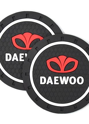 Килимки в підстаканник антиковзаючі daewoo 7см 2шт
