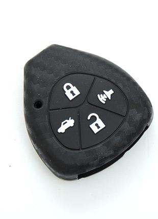 Чохол на пульт сигналізації силіконовий toyota zb 4 carbon 912 (3904)