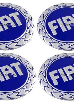 Наклейка на ковпаки fiat (60мм) синя (4шт)