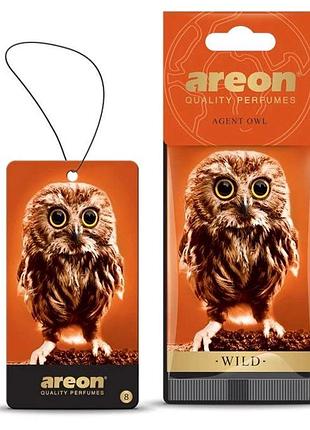 Освіжувач сухий лист - "areon" - wild - agent owl (агент сова) 10шт/уп