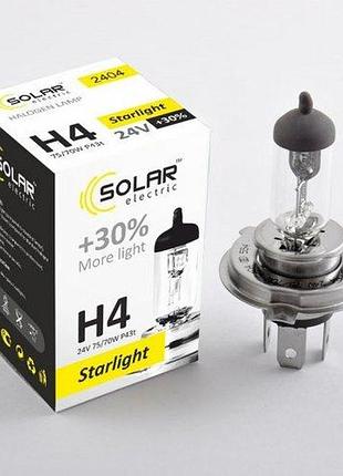 Лампа 24v h4 100/90w +30% p43 starlight "solar" (1шт) (2414) (10шт/уп)