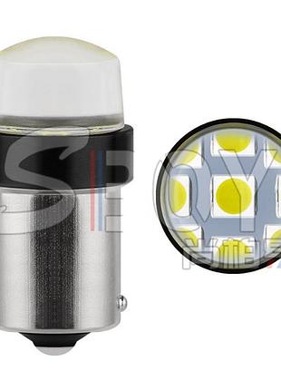 Світлодіод 12v т25 білий smd 9-3030 1w+350lm скло №70