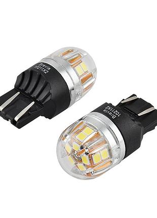 Світлодіод 12/24v t20/5 білий w21/5w 15x2835smd 330lm 6000k "brevia" canbus №10211 (2шт)
