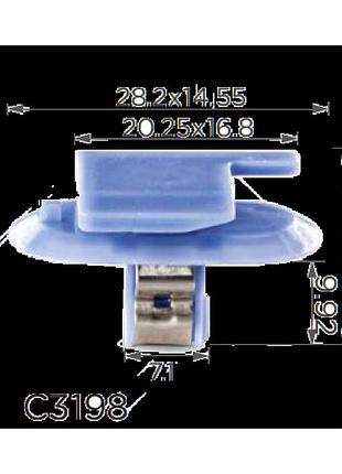 Кліпси c3198 opel 1222141 24405740 renault 7703077477 peugeot 8748qt citroen 8748qt ( уп. 100 шт.)