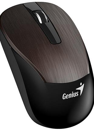 Мышь компьютерная genius eco-8015 31030011414 1600dpi беспроводная черный с коричневым