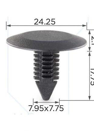 Кліпси c0037 обшивки капота (oem n989-022, n989022, 385661-s, 385661s, 6032363, n989022) (уп.100шт)