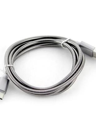 Кабель spring для мобільного з металевим обплетенням usb - type-c 100см