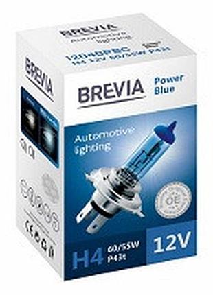 Лампа 12v h4 60/55w + 30% power blue "brevia" (1шт) (12040pbc) (10шт/уп)