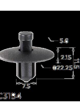 Кліпси c3194 vw, audi, nissan, honda, mazda, mitsubishi, suzuki (wht004994, 11575) (100шт)