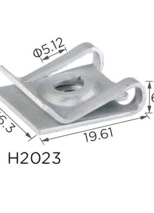 Скоба h2023 під гвинт l-19,6x16,3 d=5 vw, renault (7703046049,7703046145,16182) ( уп. 100 шт.)