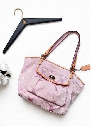 Coach signature leah винтажная сумка-тоут средний размер