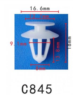 Кліпси c0845 кріплення карти дверей/молдинги vw opel 2345957 90321122 ( уп. 100 шт.)