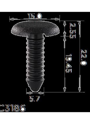Кліпси c3186 обшивки салону vw, seat, skoda, audi (6q0867333, 6q0-867-333, 10099)( уп. 100 шт)