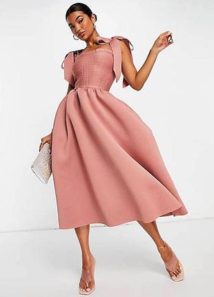 Распродажа платье asos миди с завязками на плечах
